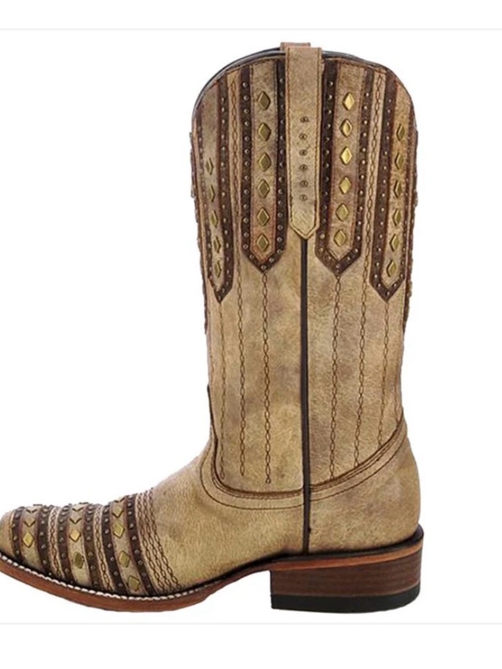 Corral Boots Classic Ladies Tan Embroidered Western Boots - Picture 8 of 9